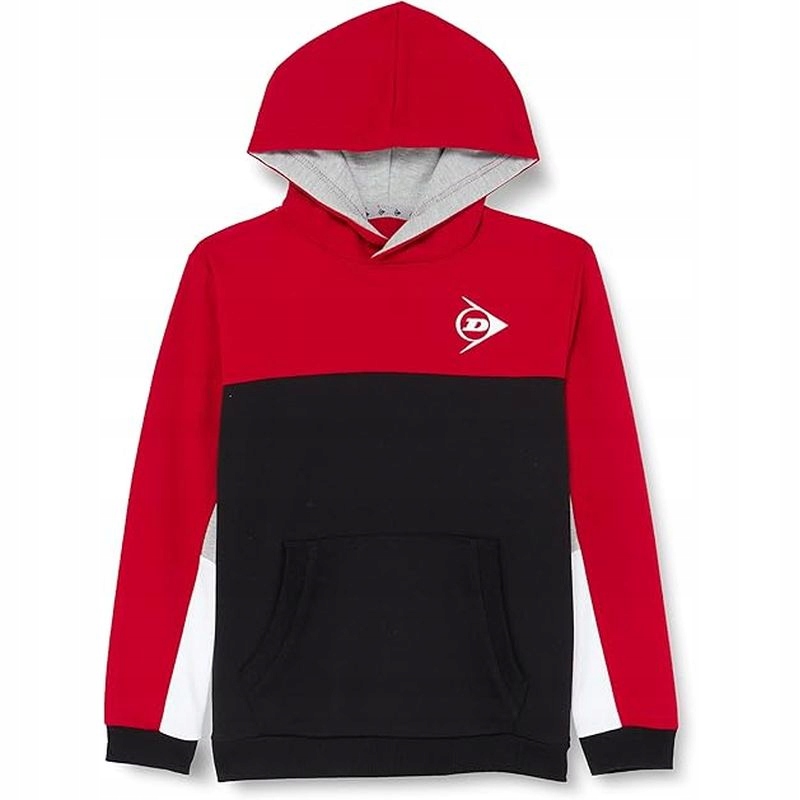 Dětská Mikina Dunlop Essentials Hooded Sweat Kids Dark Red/black 140