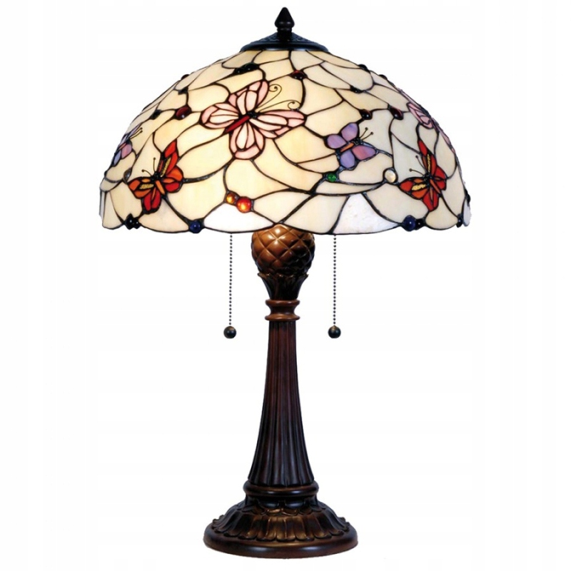 Stolová lampa Tiffany Butterfly Garden 41x60 cm
