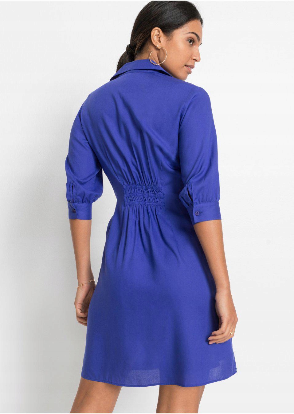 42 Bonprix _SM KOBALTOWA SUKIENKA KOSZULOWA Płeć kobieta
