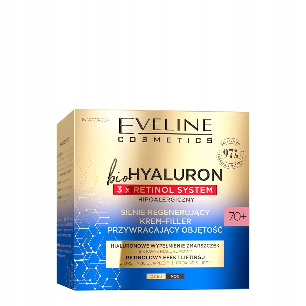 Eveline Cosmetics Bio Hyaluron krem do twarzy 70+