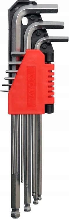 

Klucze Hex Kulka 9-CZĘŚCI 1.5-10MM YT-0506 Yato