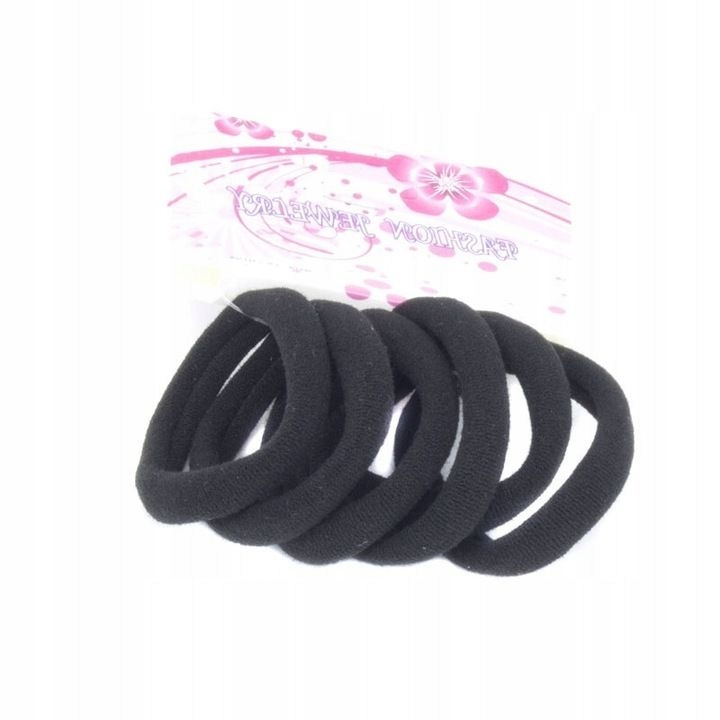 (aurora) G260a GUMKI zestaw 6 szt, grube, CZARNE