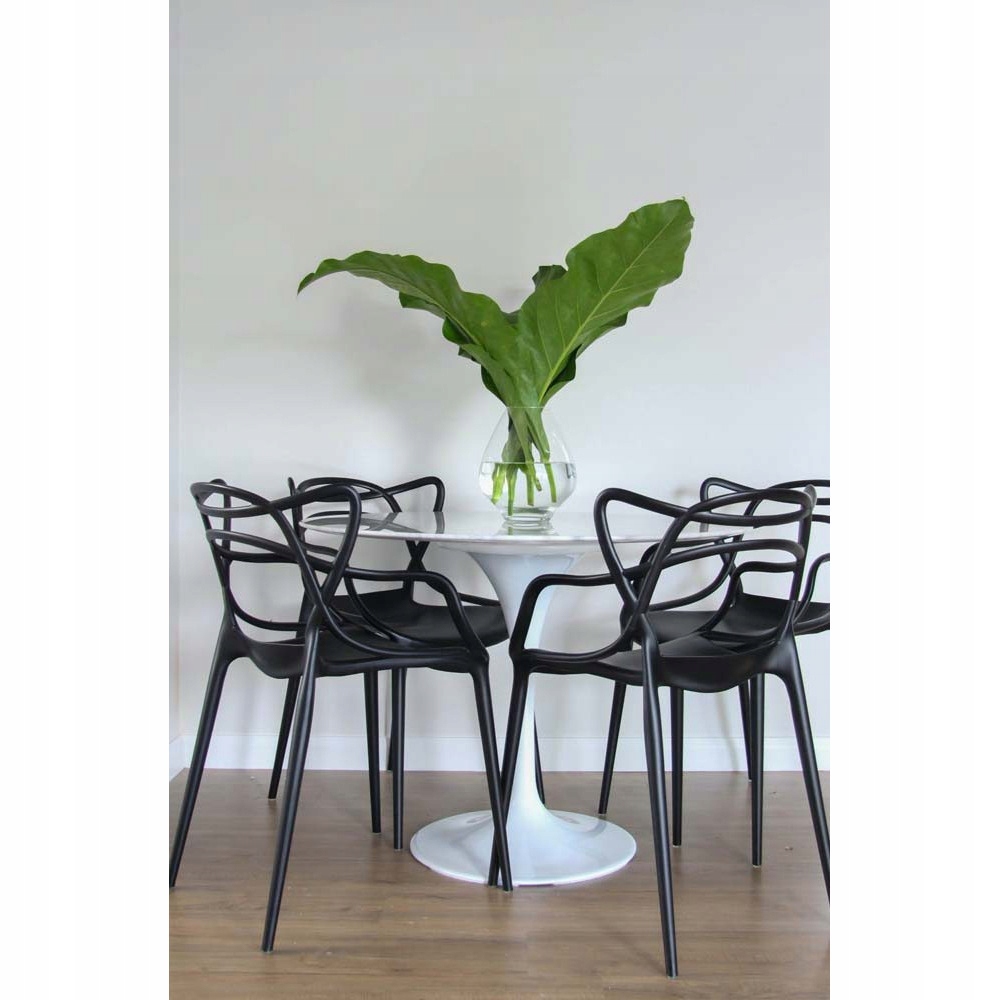 Krzesło Ażurowe Czarne Solidne Fotel LOFT do Domu Kawiarni Wersja PREMIUM Głębokość siedziska 41 cm