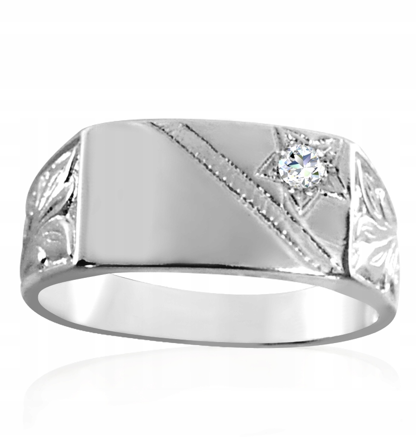 17 Stříbrný Prsten Se Zirkonem Stříbro 925 Gravírování