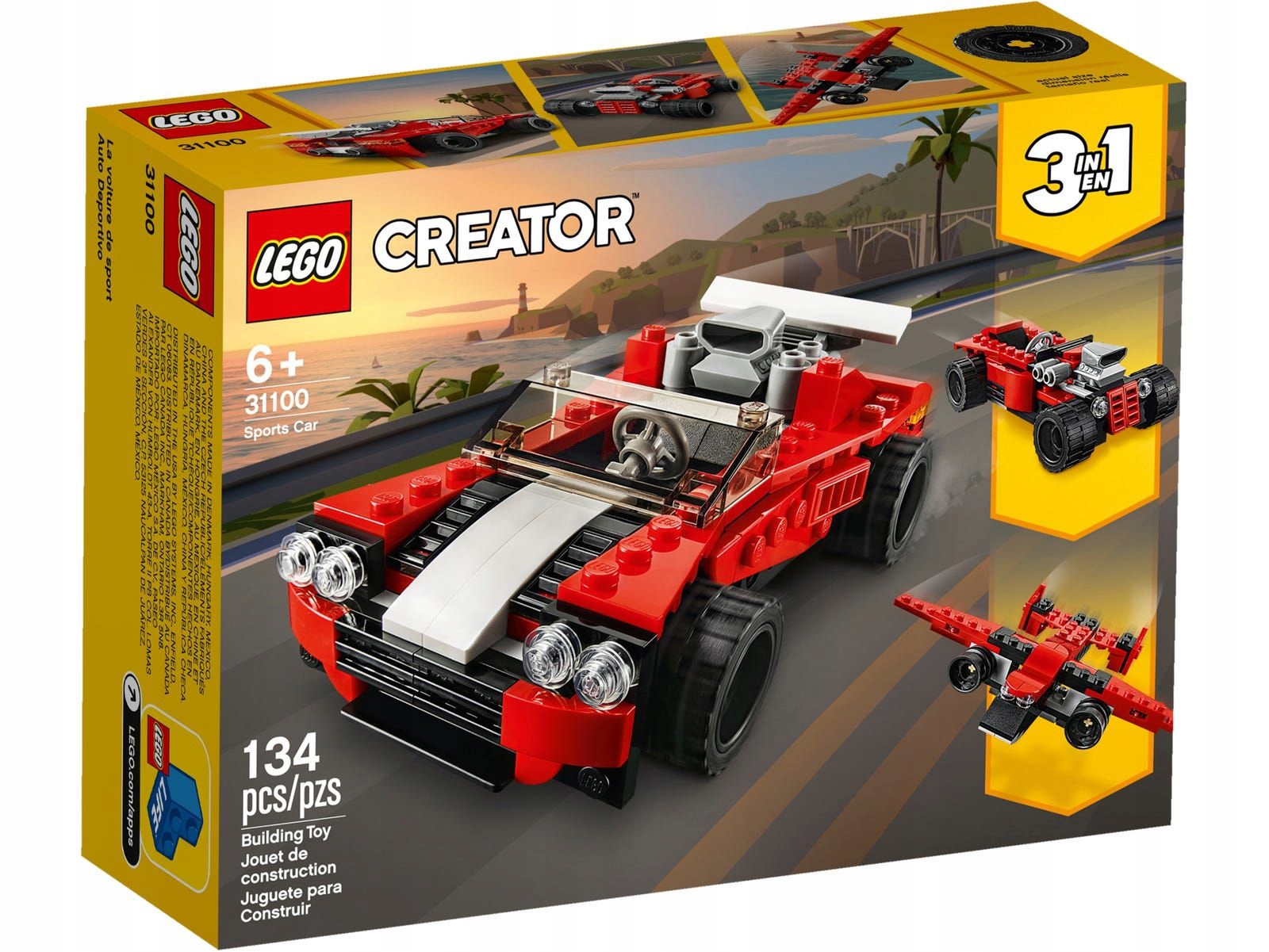 Lego 31100 Creator 3v1 Sportovní auto Letadlo 3 modely v jednom Stavebnice