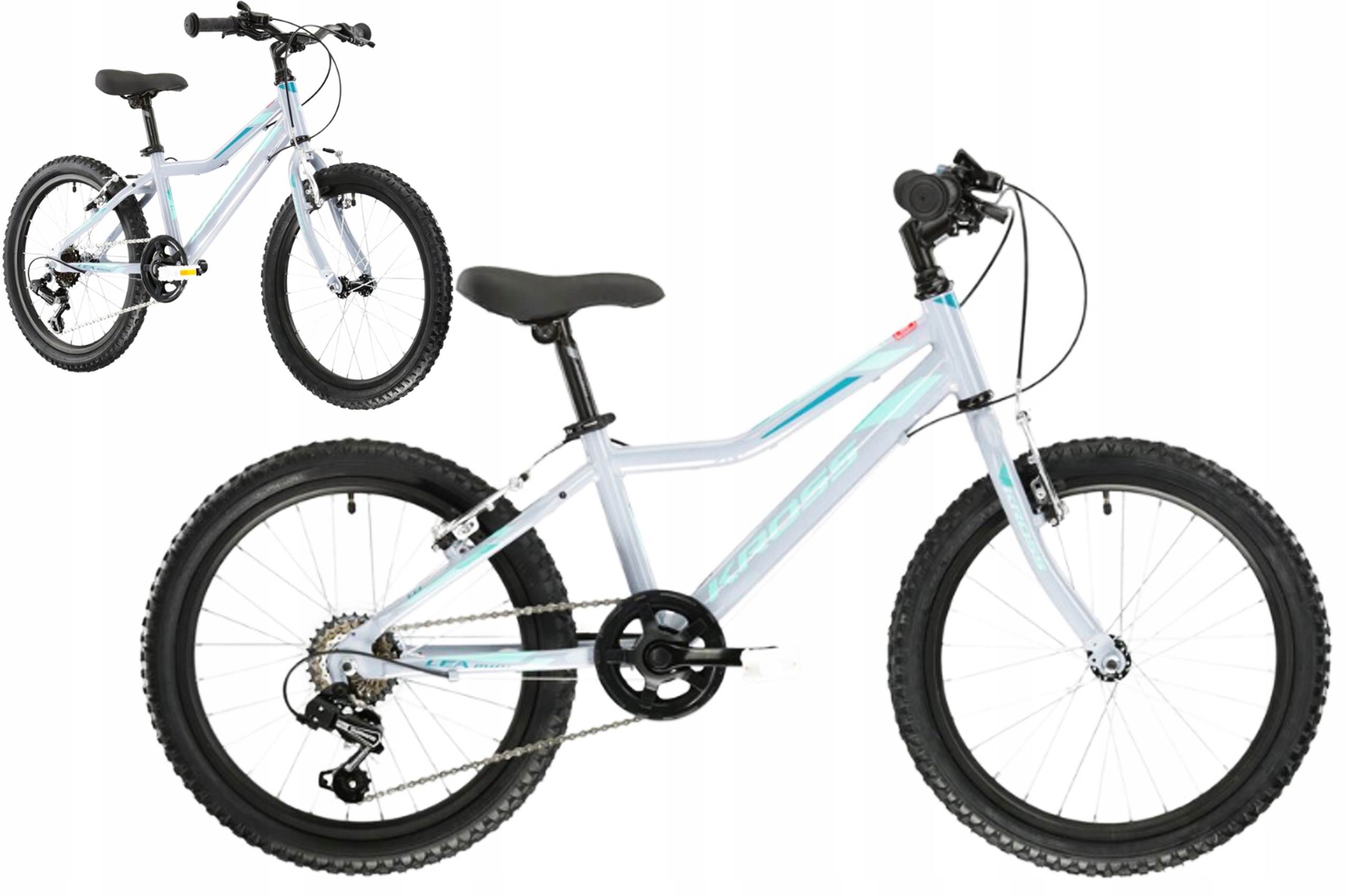 Rower dziecięcy 20" Kross Lea Mini 1.0 szary seledynowy R22