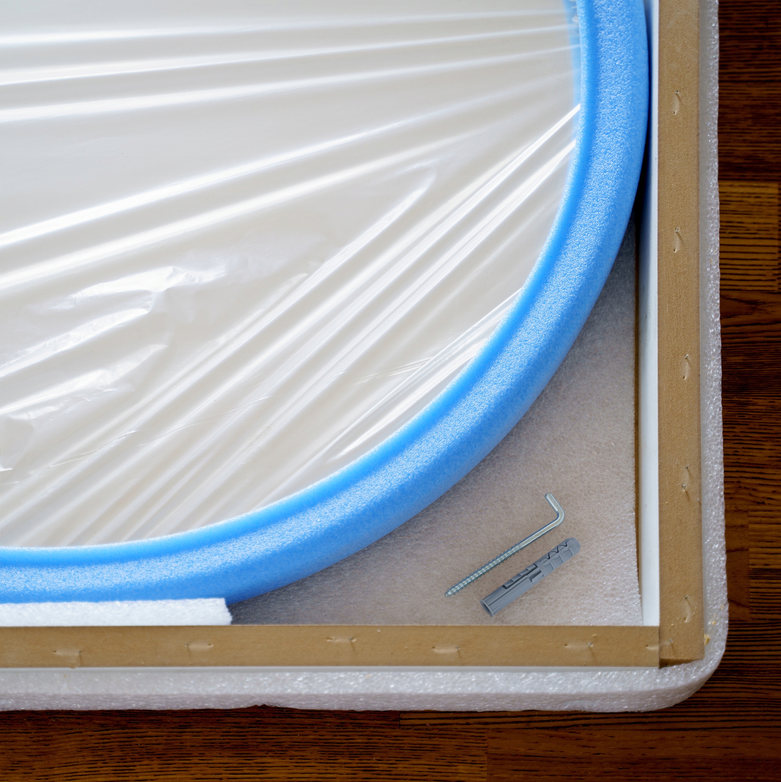 NOWOCZESNE OWALNE LUSTRO DO ŁAZIENKI W RAMIE MDF Szerokość 450 mm