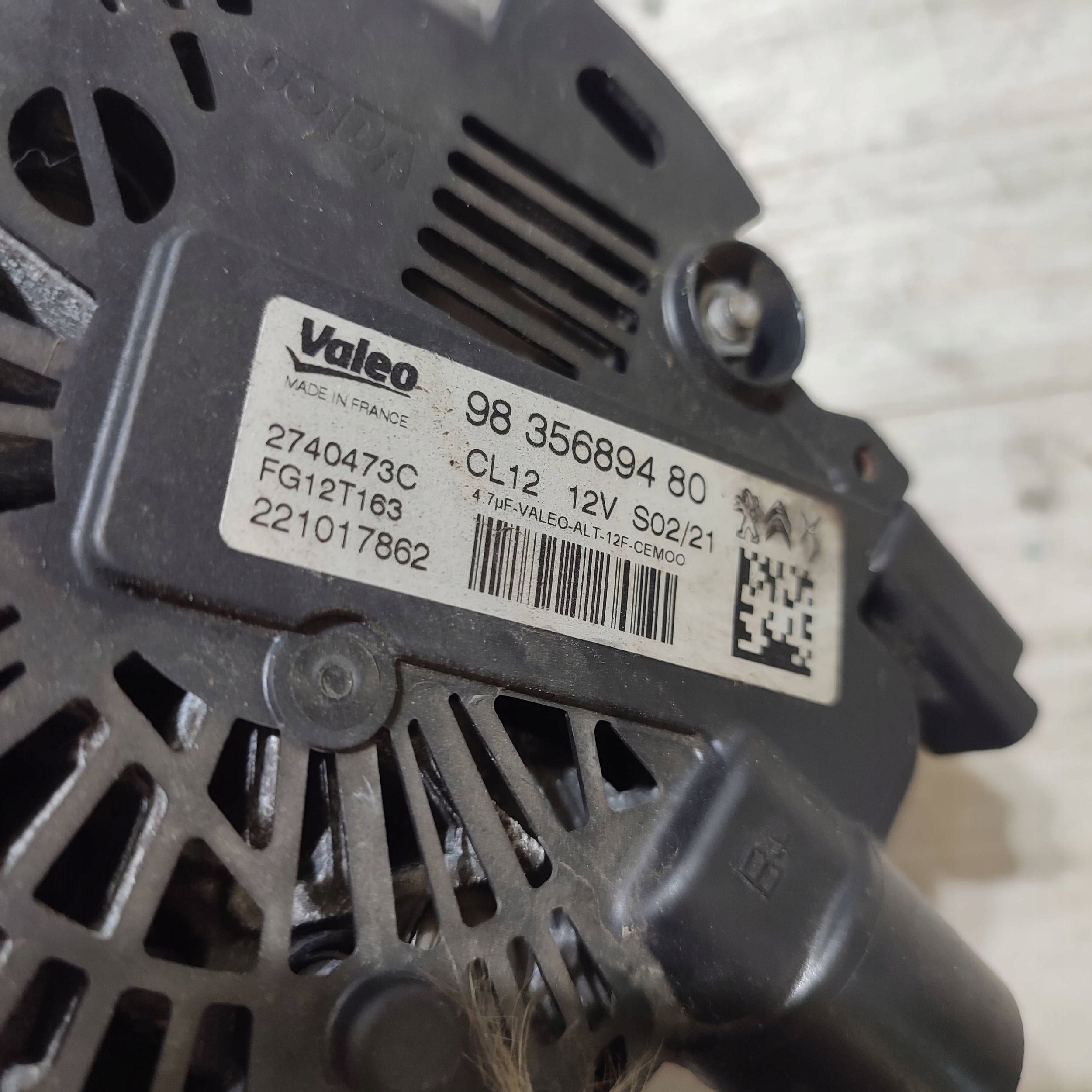alternator Opel Corsa F 9835689480