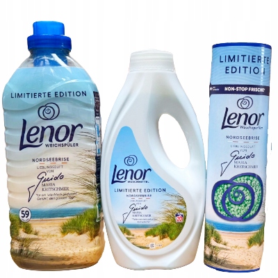 Lenor Zestaw Nordseebrise Płyn do płukania, prania & perełki zapachowe