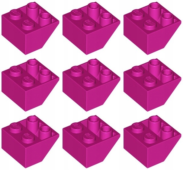 

Lego 3660 Skos Odwrócony 2x2 magenta (10g) 9 szt