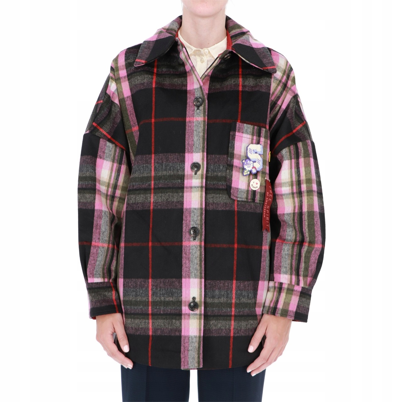Dámská kostkovaná bunda Scotch&Soda se zateplením z vlny Black Bean M