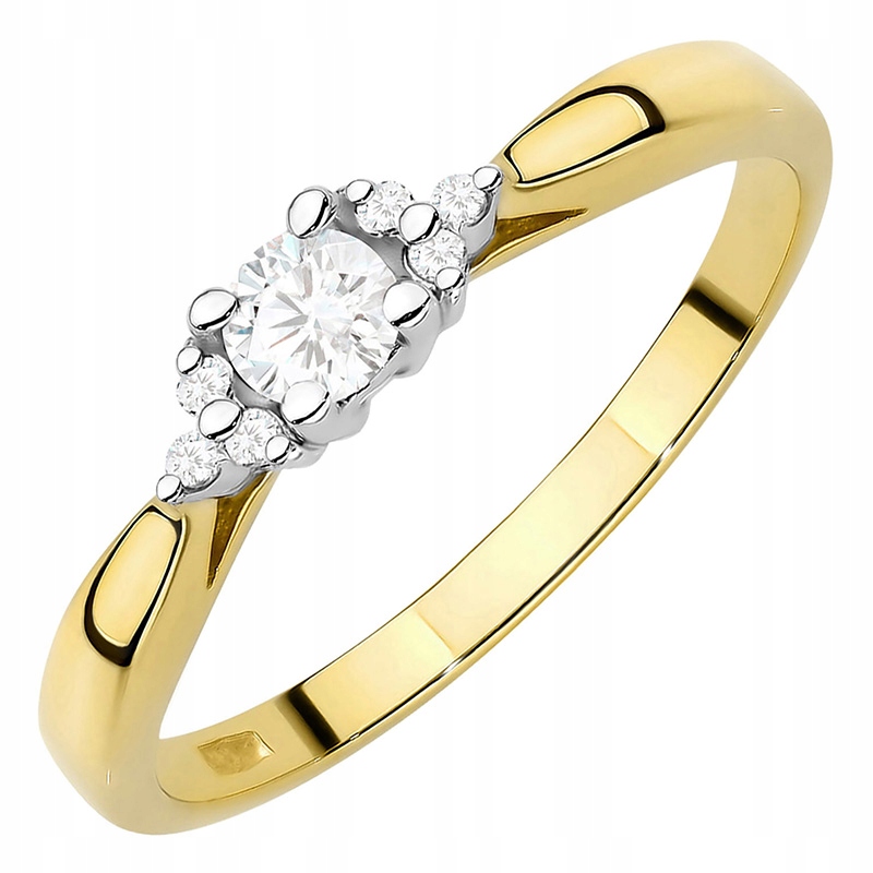 Zlatý Prstýnek s Brilianty 0,13 ct
