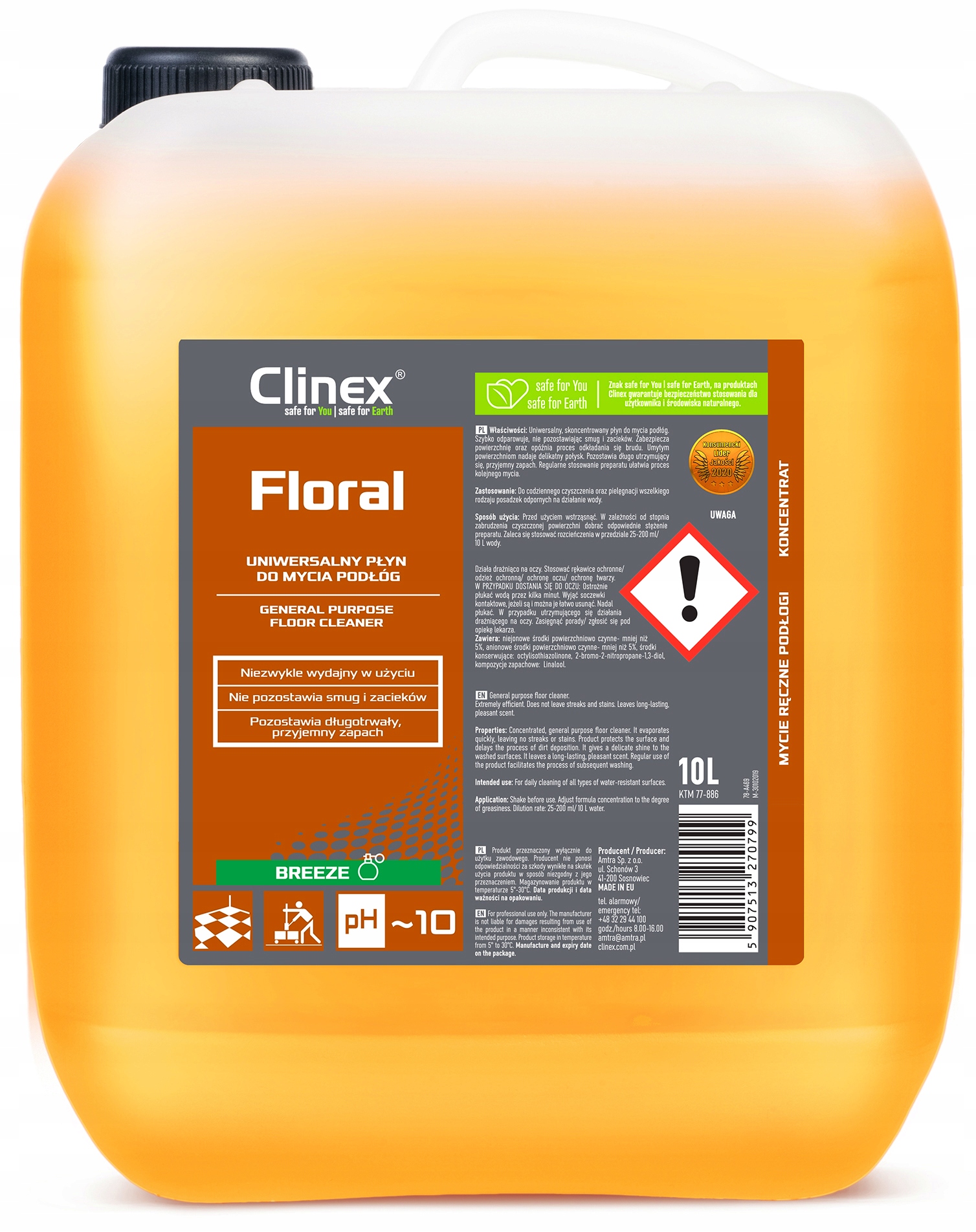 

Clinex Floral Breeze Do Mycia Posadzek Podłóg 10L