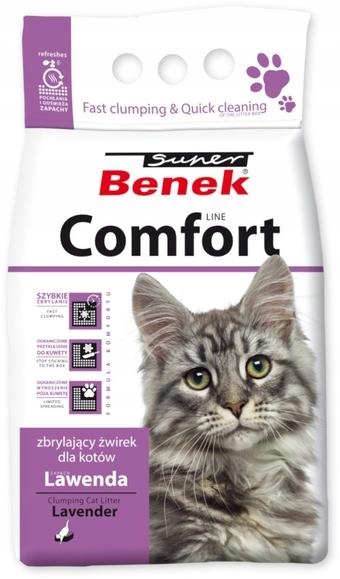 Benek Comfort Levandule 25L bentonitové stelivo levandulový