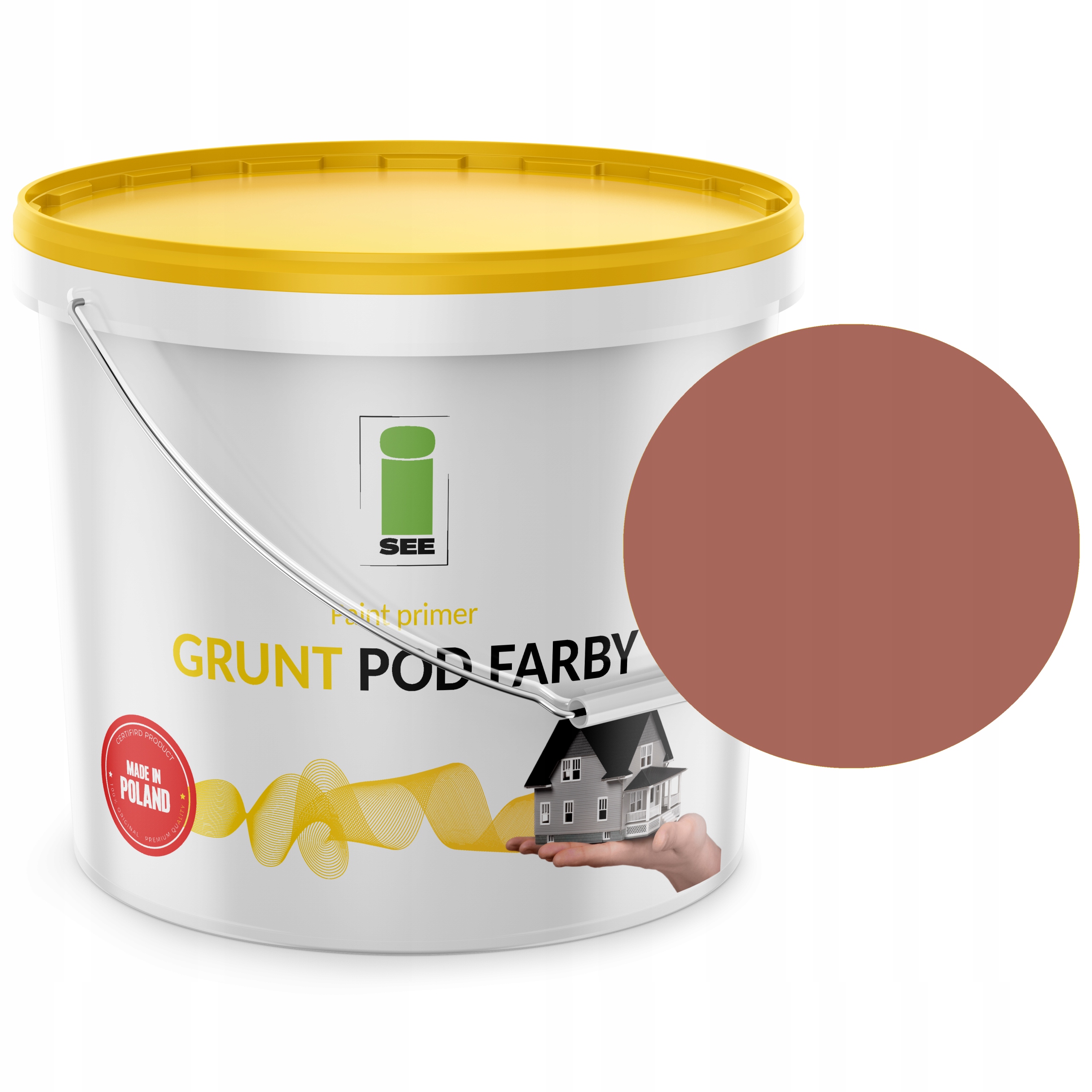 GRUNT POD FARBĘ SILIKONOWĄ ELEWACYJNĄ ŁOSOSIOWA CIEMNA ODCIEŃ BRĄZOWY 10L