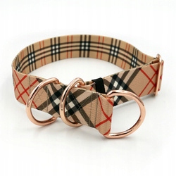 Levně Poloviční upínací obojek Dogberry 4 cm pro velké psy, zlaté kování M/L