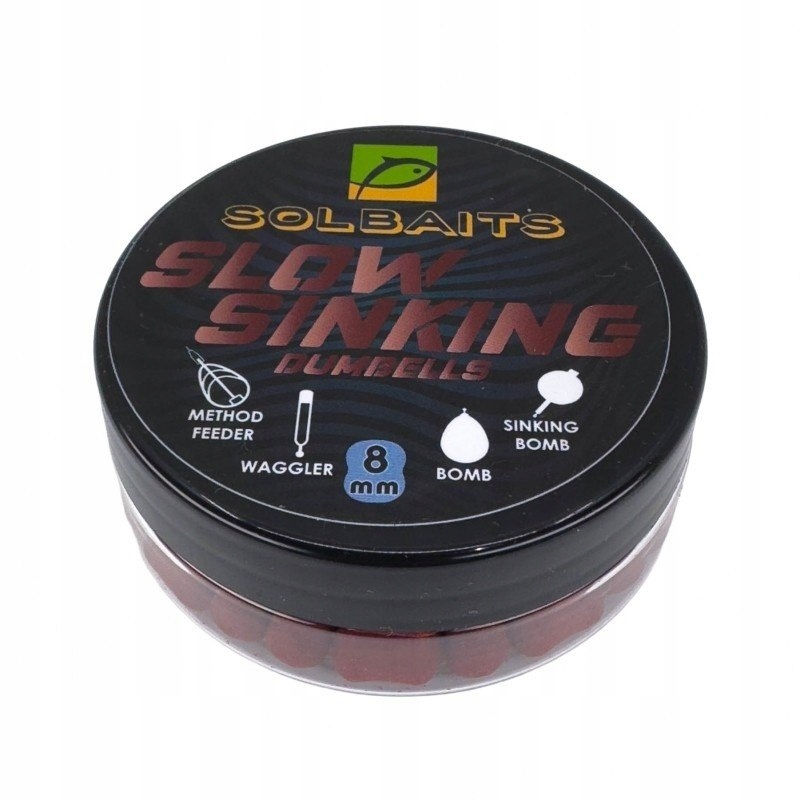 Wafters Solbaits Slow Sinking Red Dumbells 8mm 50ml