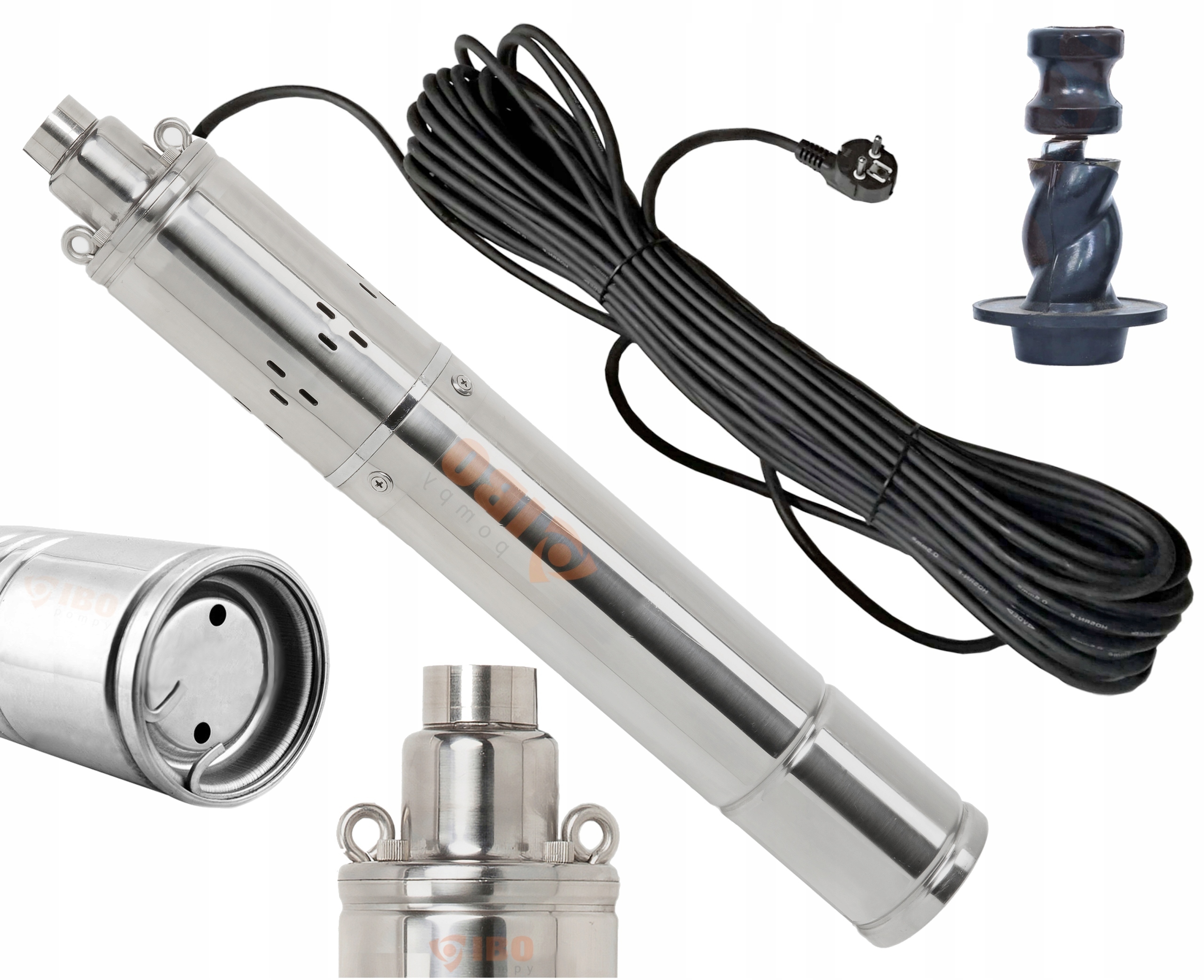 Pompa Głębinowa Wyporowa Do Wody Studni 75mm 3" SQIBO-0,55KW Z Kablem 20m