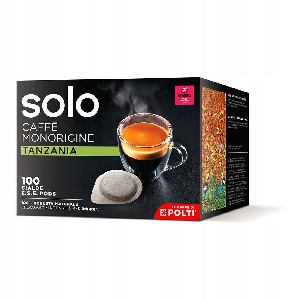 Sada 100 Sáčků E.s.e Solo Caffè Monorigine Tanzanie Pro Kávovary Polti