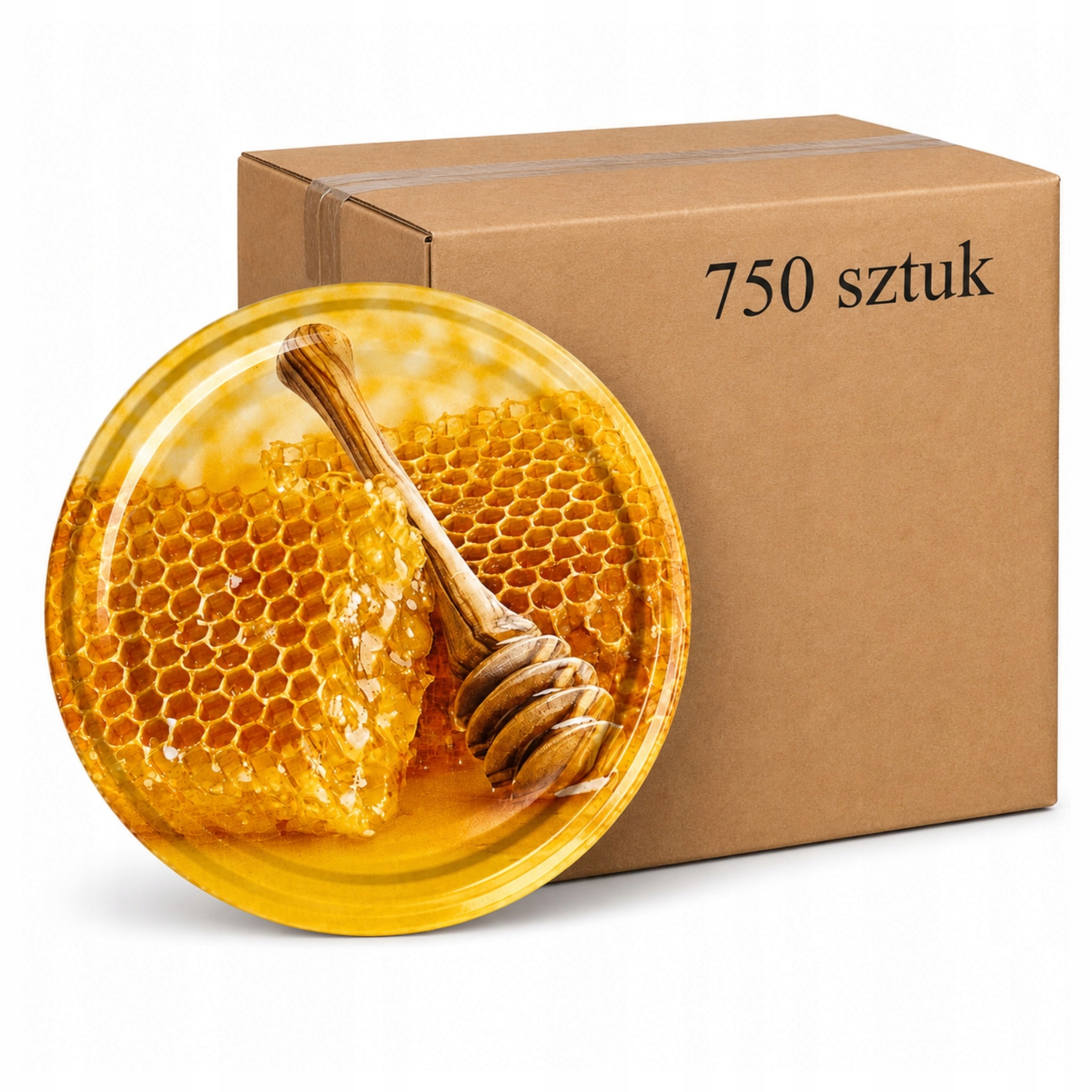 Uzávery uzáveru Viečko na med pohár palička med fi82 82 mm 750 kusov