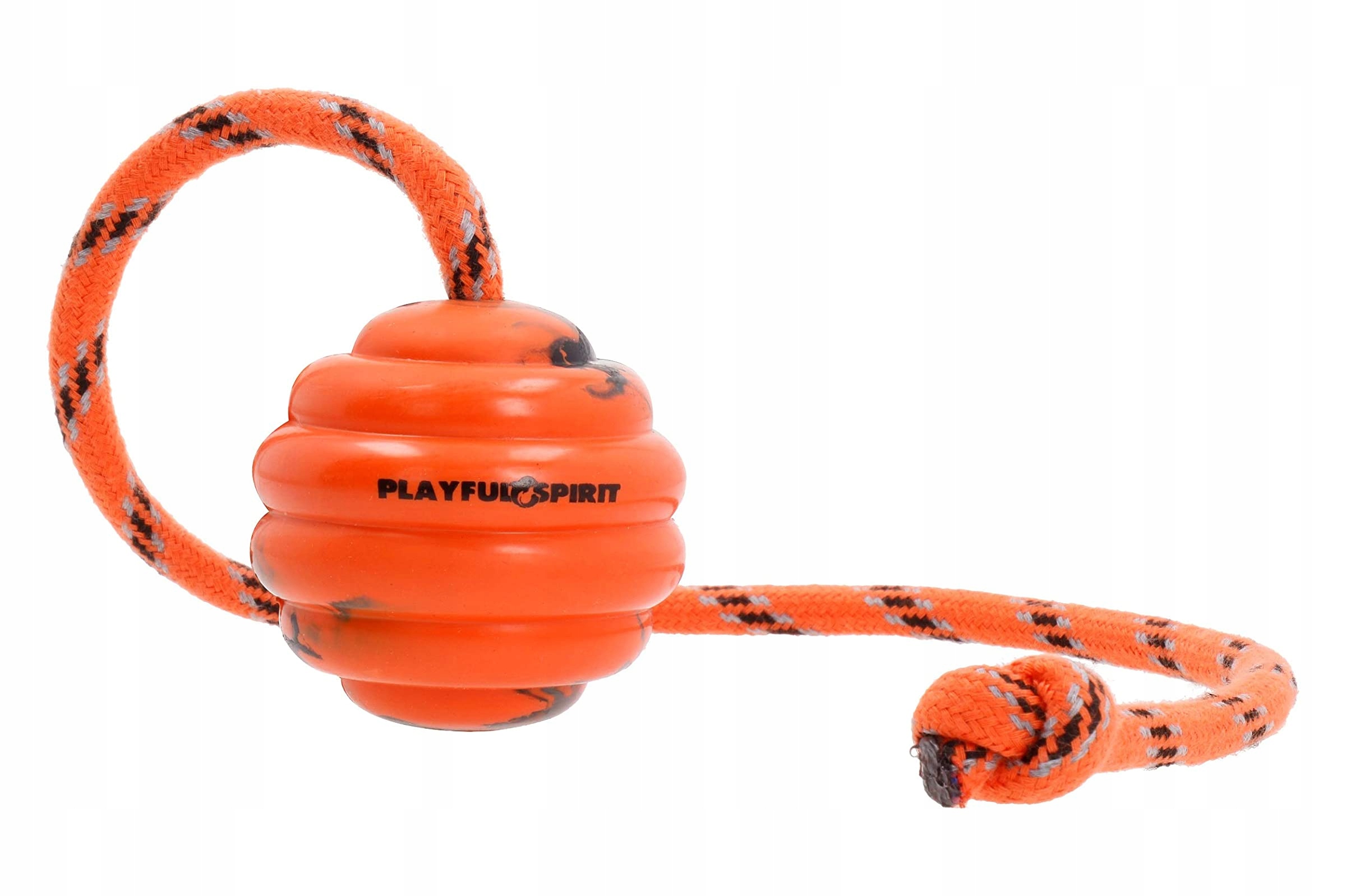 Levně PlayfulSpirit Robustní míček přírodní s lanem