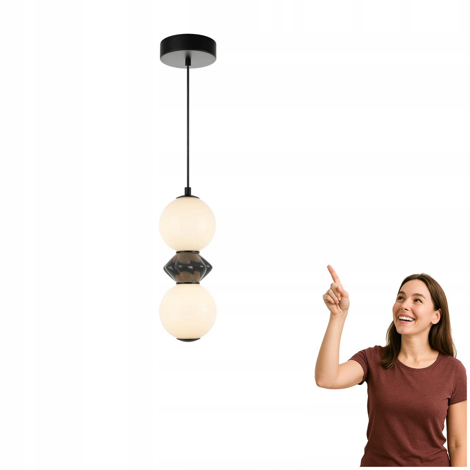 Závesná Led lampa 10W Balos PND-94921-2A-BK Italux