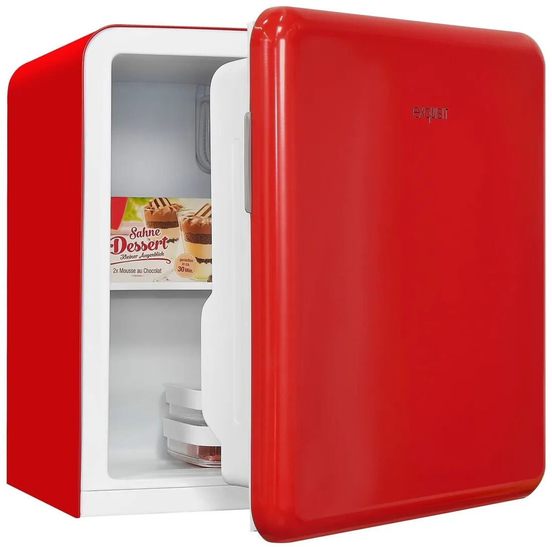 Mini Mała Lodówka 47L Jednodrzwiowa Czerwona Wolnostojąca Hotelowa Działkę
