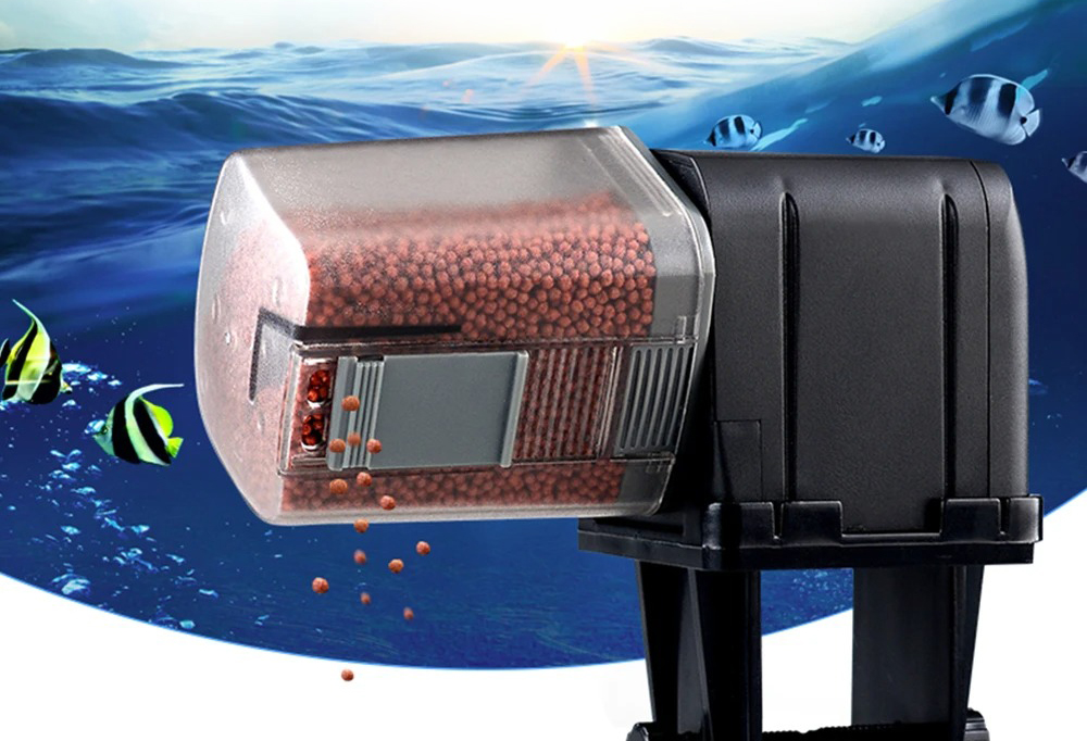 AUTOMATYCZNY DOZOWNIK PODAJNIK POKARMU KARMNIK DLA RYB WIFI TUYA Komunikacja WiFi