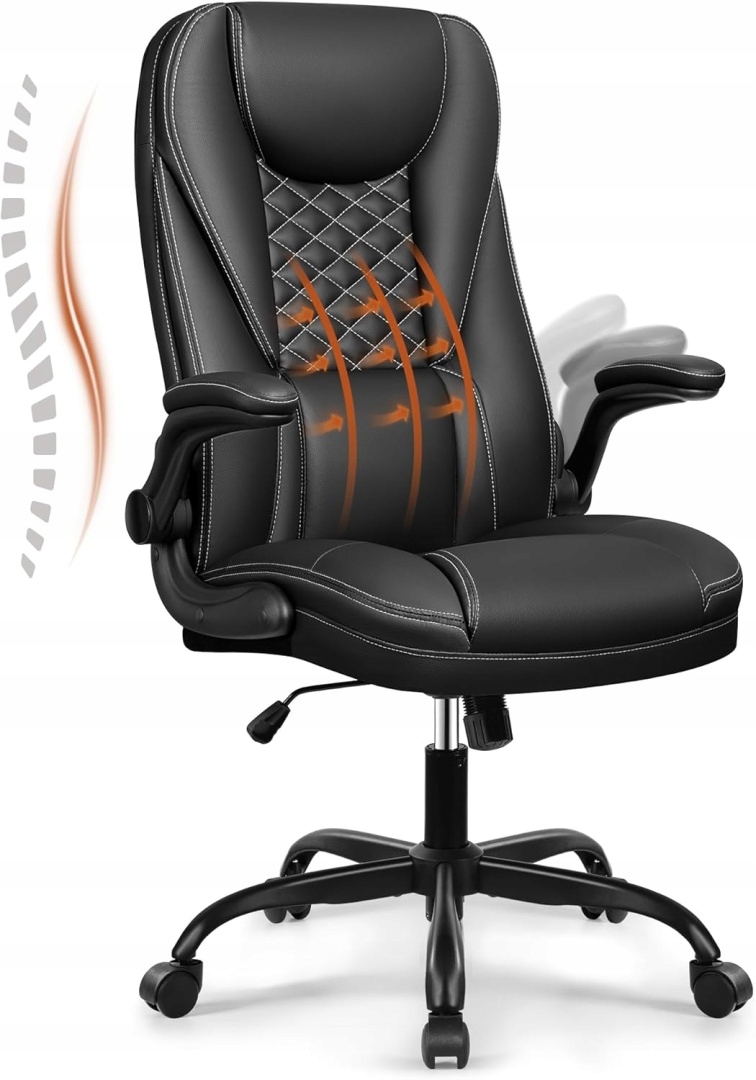 Ergonomická kancelárska stolička, funkcia naklápania o 135°, s vysokým nastavením