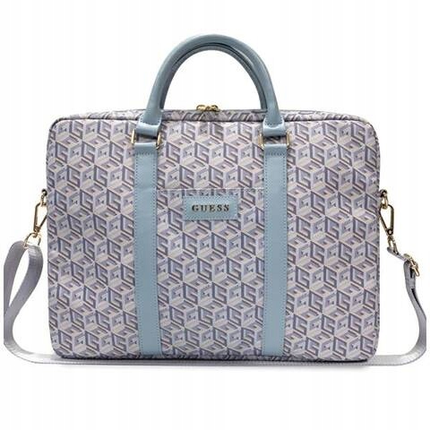Guess Taška 16" modrá GCube Stripes GUCB15HGCFSEB