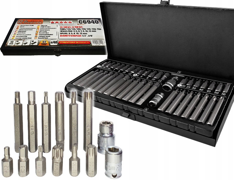 Zestaw Bitów Torx Imbus Spline 40EL C6940 Richmann