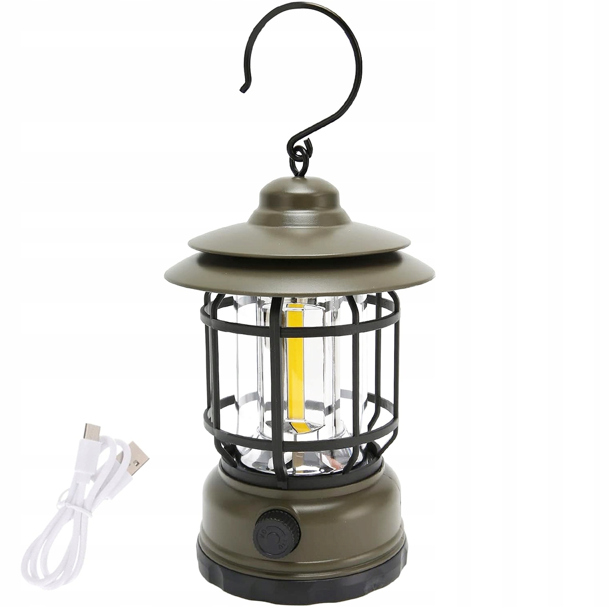 LAMPKA TURYSTYCZNA LATARKA KEMPINGOWA LED COB USB AKU LATARNIA UCHWYT