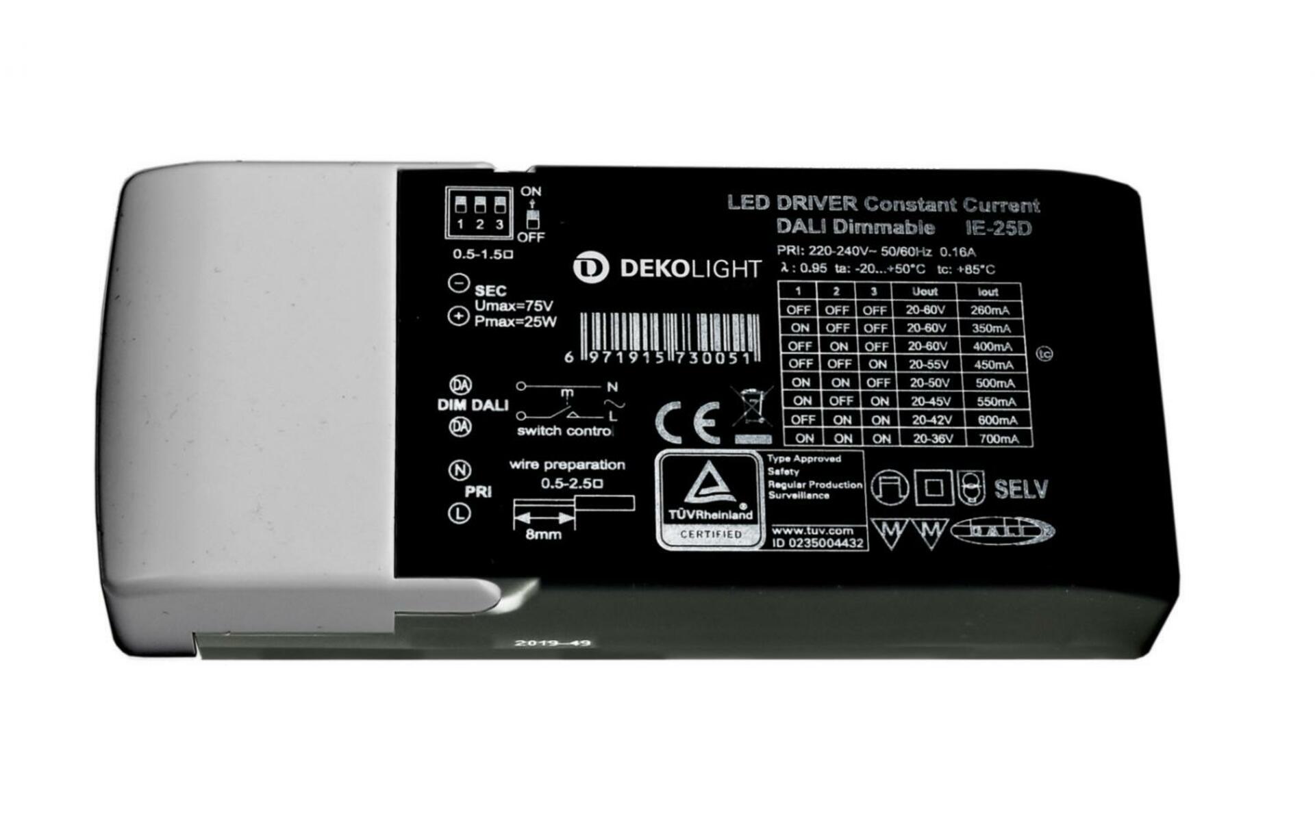 Light Impressions Deko-Light napájení Basic, DIM, Multi CC, IE-25D konstant