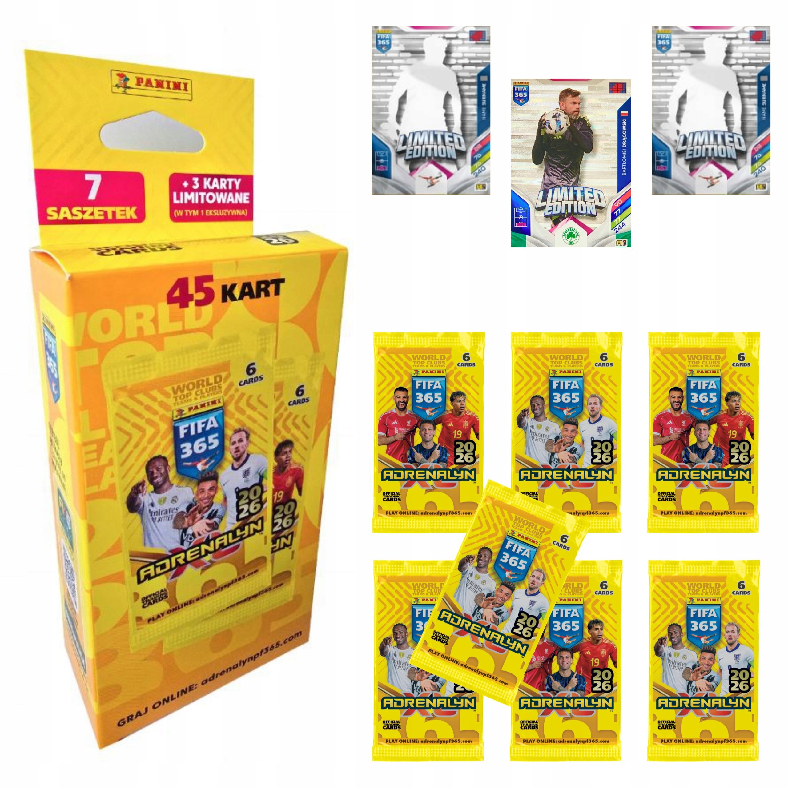 Karty Piłkarskie Fifa 365 2026 Panini Blister 7x Saszetka 3x Limitka