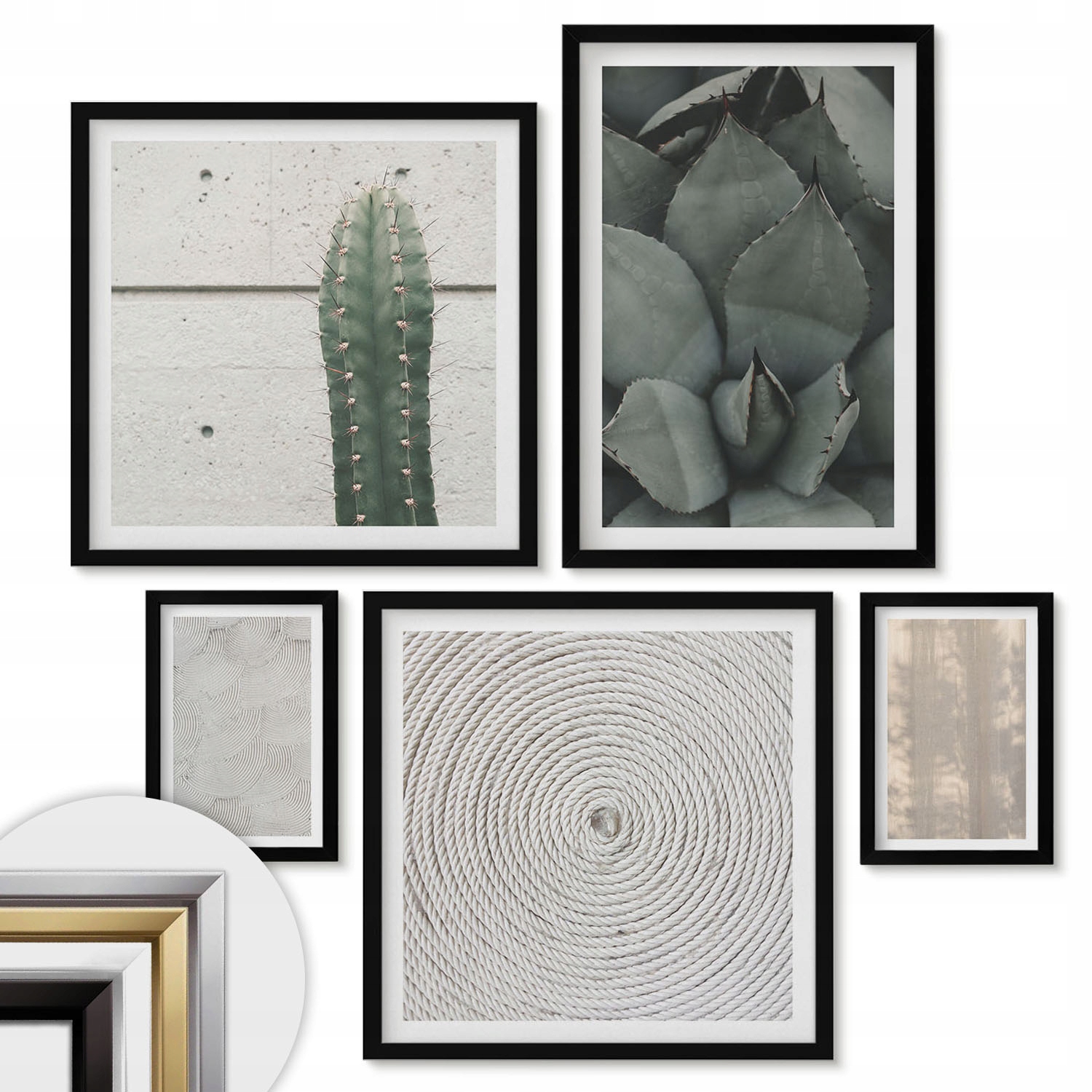 Sada 5x Obrazy Polyptych do obývacího pokoje Letní textury v atmosféře tropů