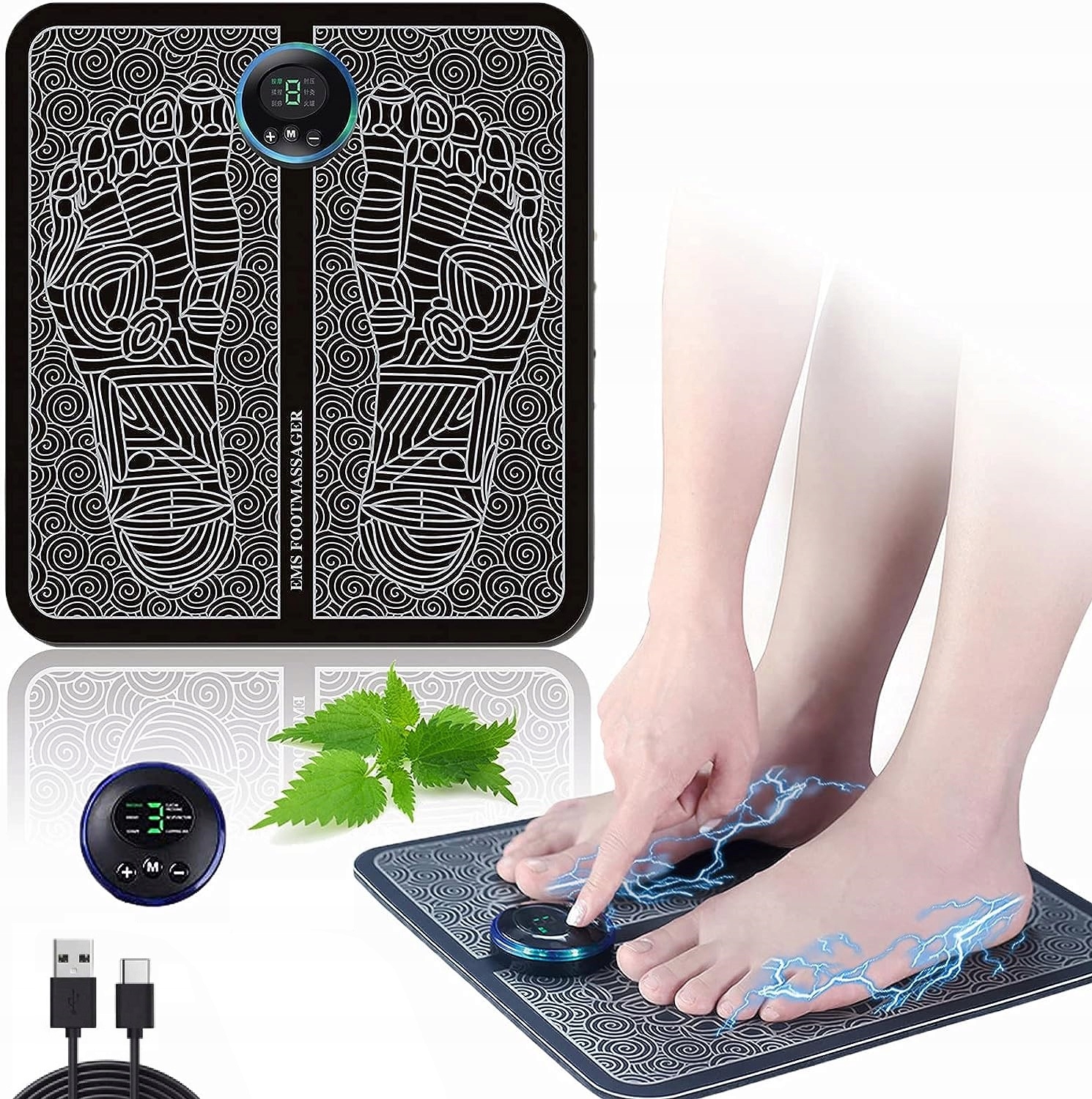 MATA ELEKTRYCZNA MASUJĄCA MASAŻU STÓP EMS ELEKTROSTYMULATOR MIĘŚNI I NERWÓW