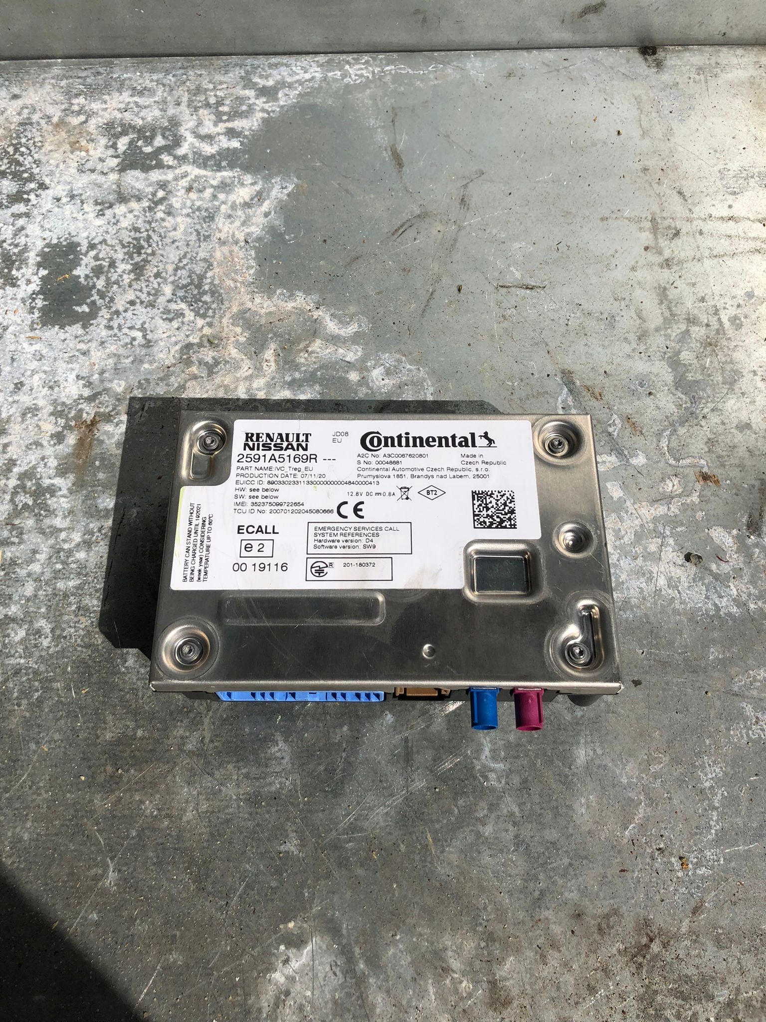module control unit CLIO V HYBRYDA E-TECH 2591A5169R