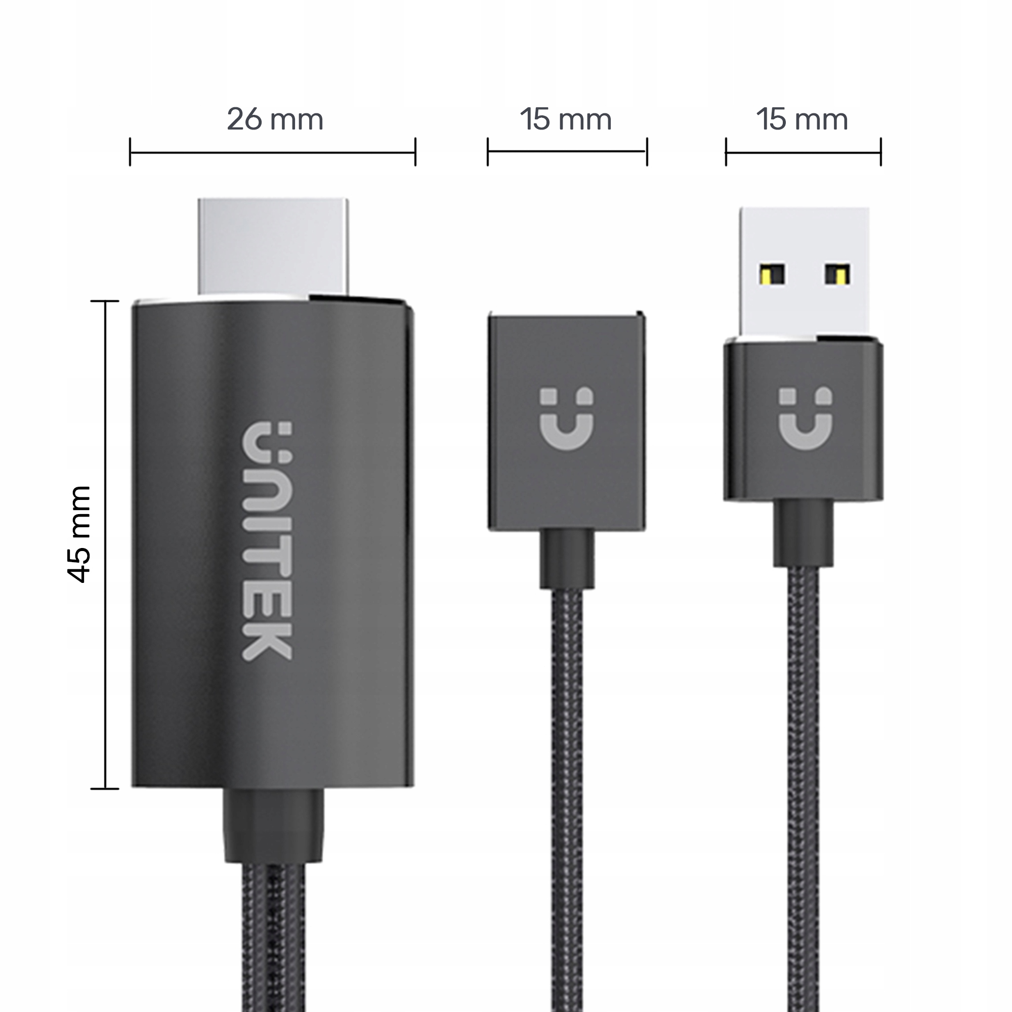 Kabel Unitek M1104A HDMI - USB typ A 1 m Kod producenta M1104A