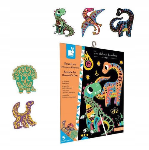 

Zestaw kreatywny Do zdrapywania Dinozaury 5+ Janod