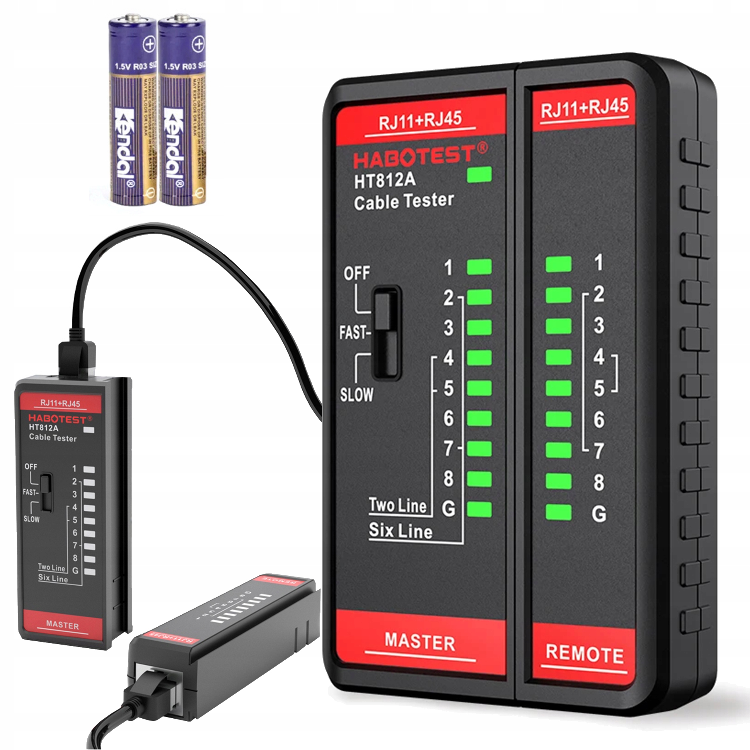 Tester kabelů síťových kabelů RJ45 RJ11 Měřič pro LAN HOBOTEST za 323 ...
