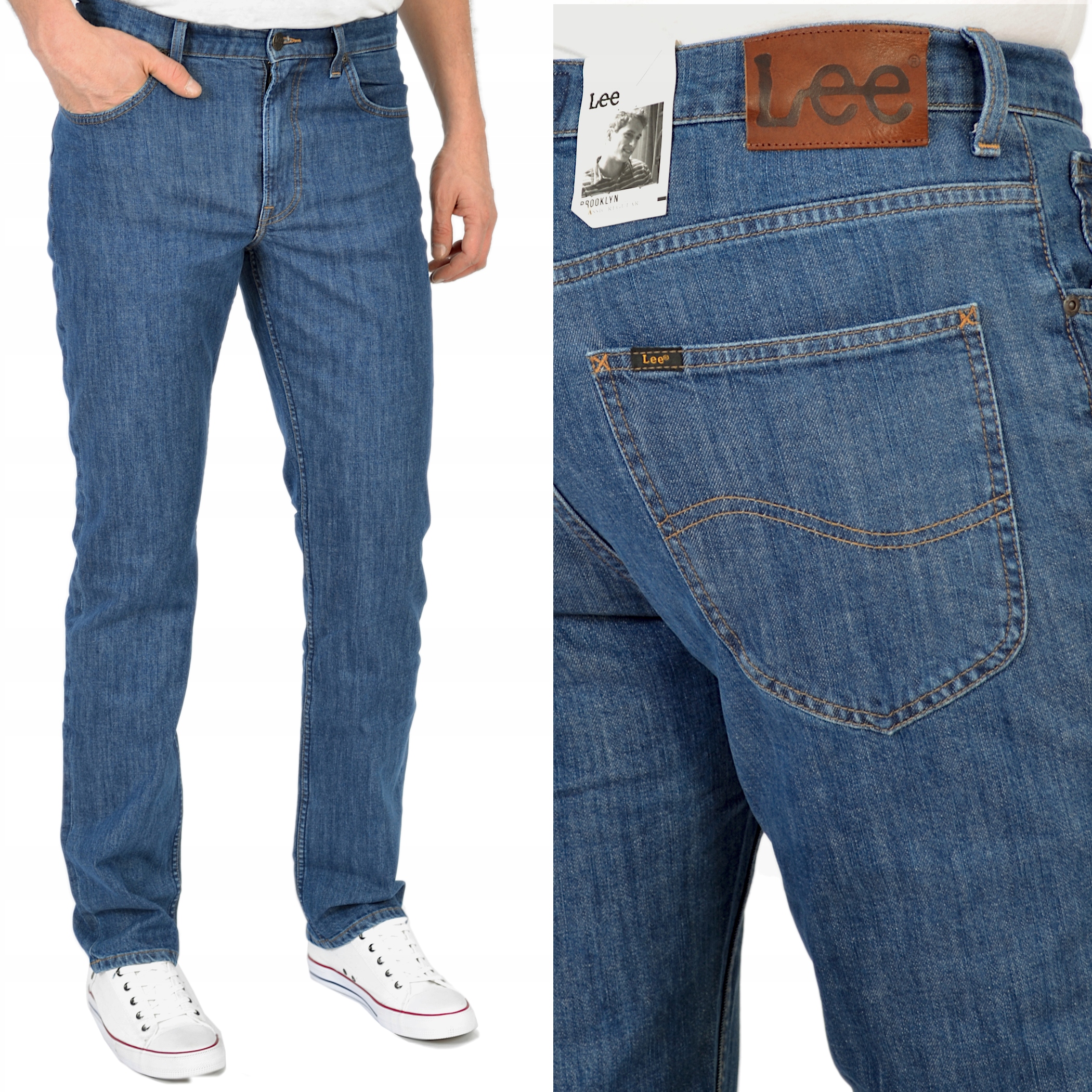 

Lee Brooklyn Classic Regular Jeansy Proste W34 L34