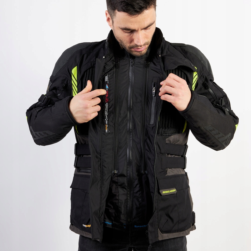 REBELHORN KURTKA MĘSKA PATROL BLACK FLO YELLOW XS Rodzaj Męskie
