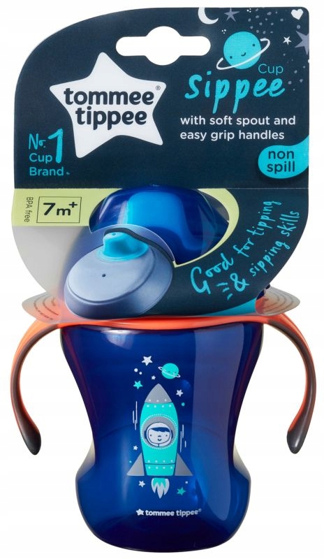TOMMEE TIPPEE SIPPEE CUP KUBEK NIEKAPEK Z UCHWYTAMI 230ml 7M+ BOY
