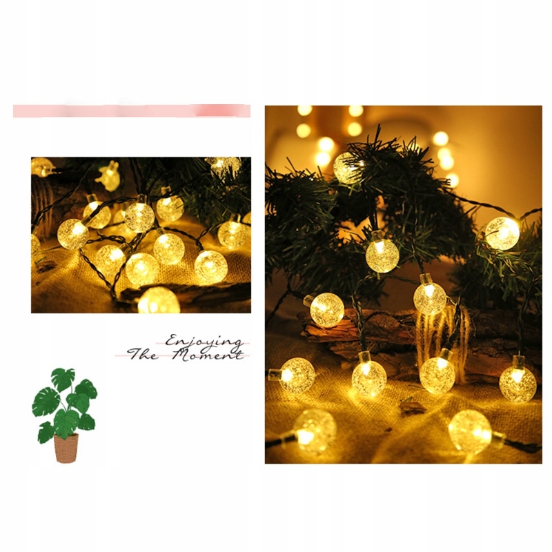 LAMPA SOLARNA GIRLANDA OGRODOWA ŁAŃCUCH ŚWIETLNA 50ŻARÓWEK LED 9.5M Rodzaj gwintu zintegrowane źródło LED