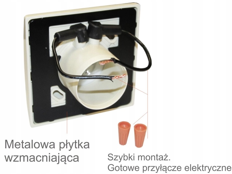 ODKURZACZ CENTRALNY GNIAZDO SACH ELIPSE KREMOWE Marka Sach