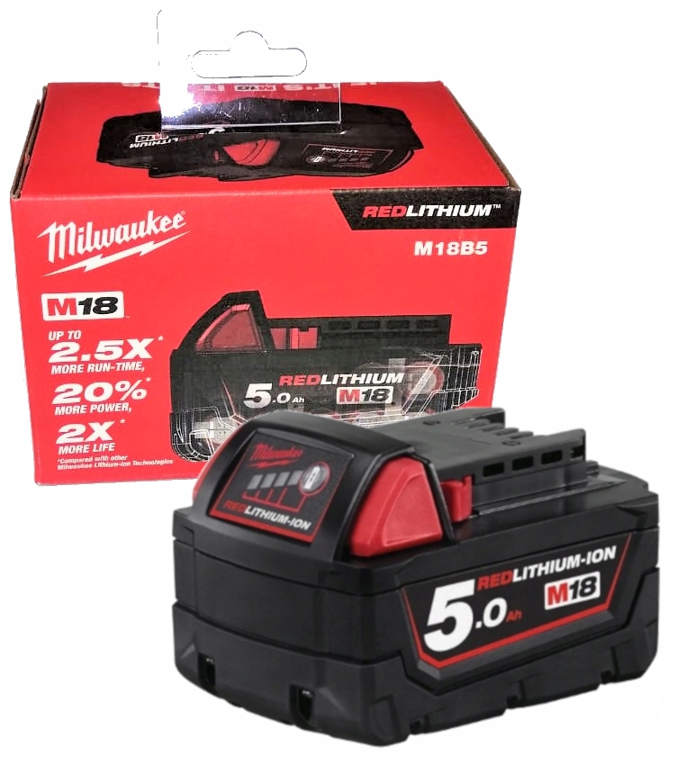 

Milwaukee M18B5 5Ah Akumulator Bateria