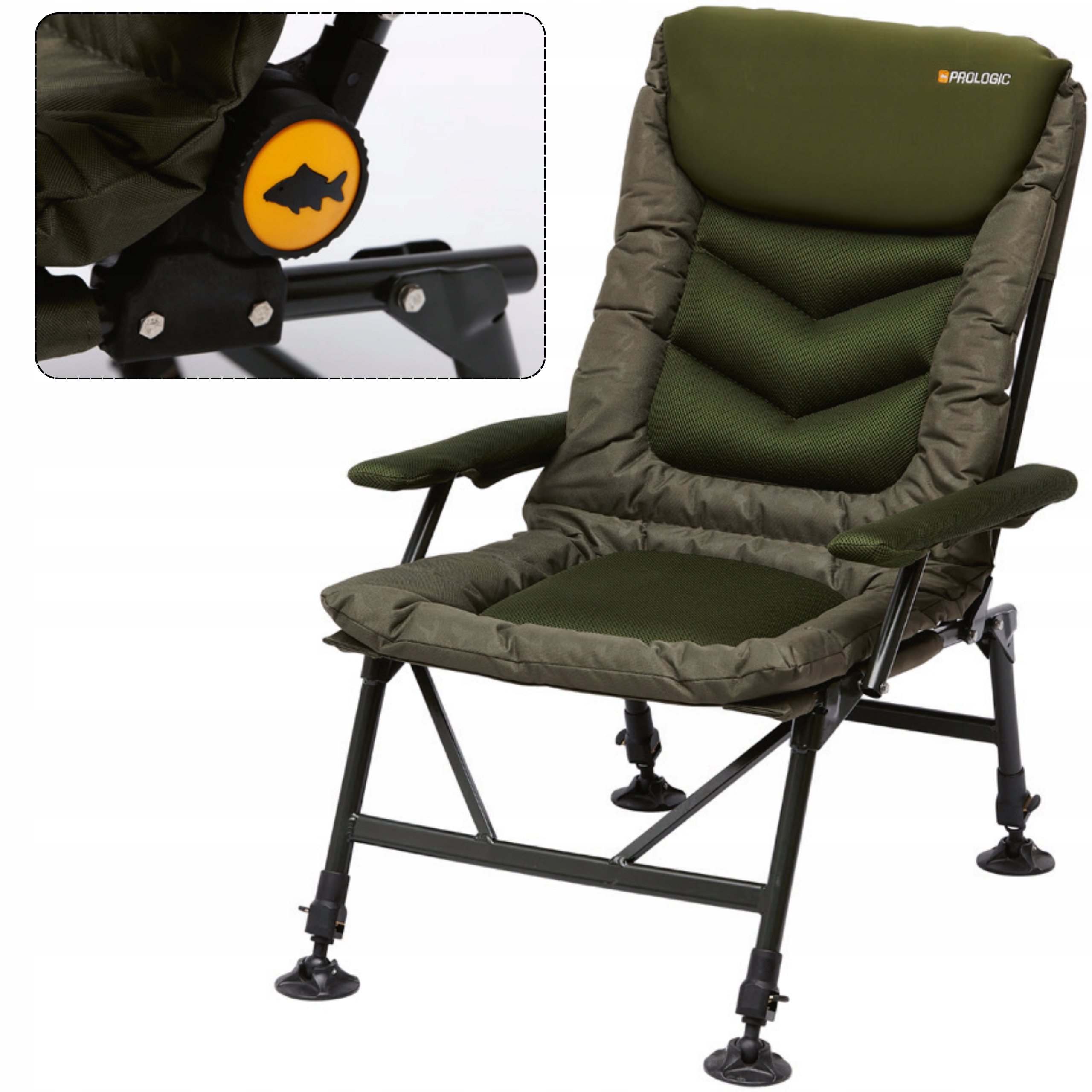 Fotel Karpiowy Prologic Inspire Relax Chair With Armrests zielony 140kg