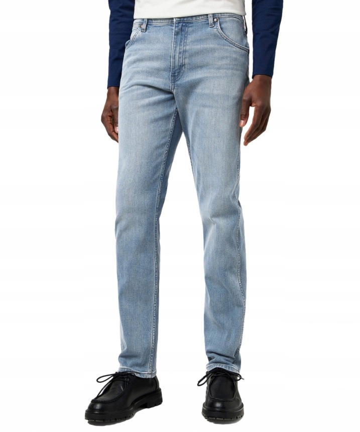 Pánské džíny Wrangler Greensboro W30 L32 112370850 Grey Light Jednoduché