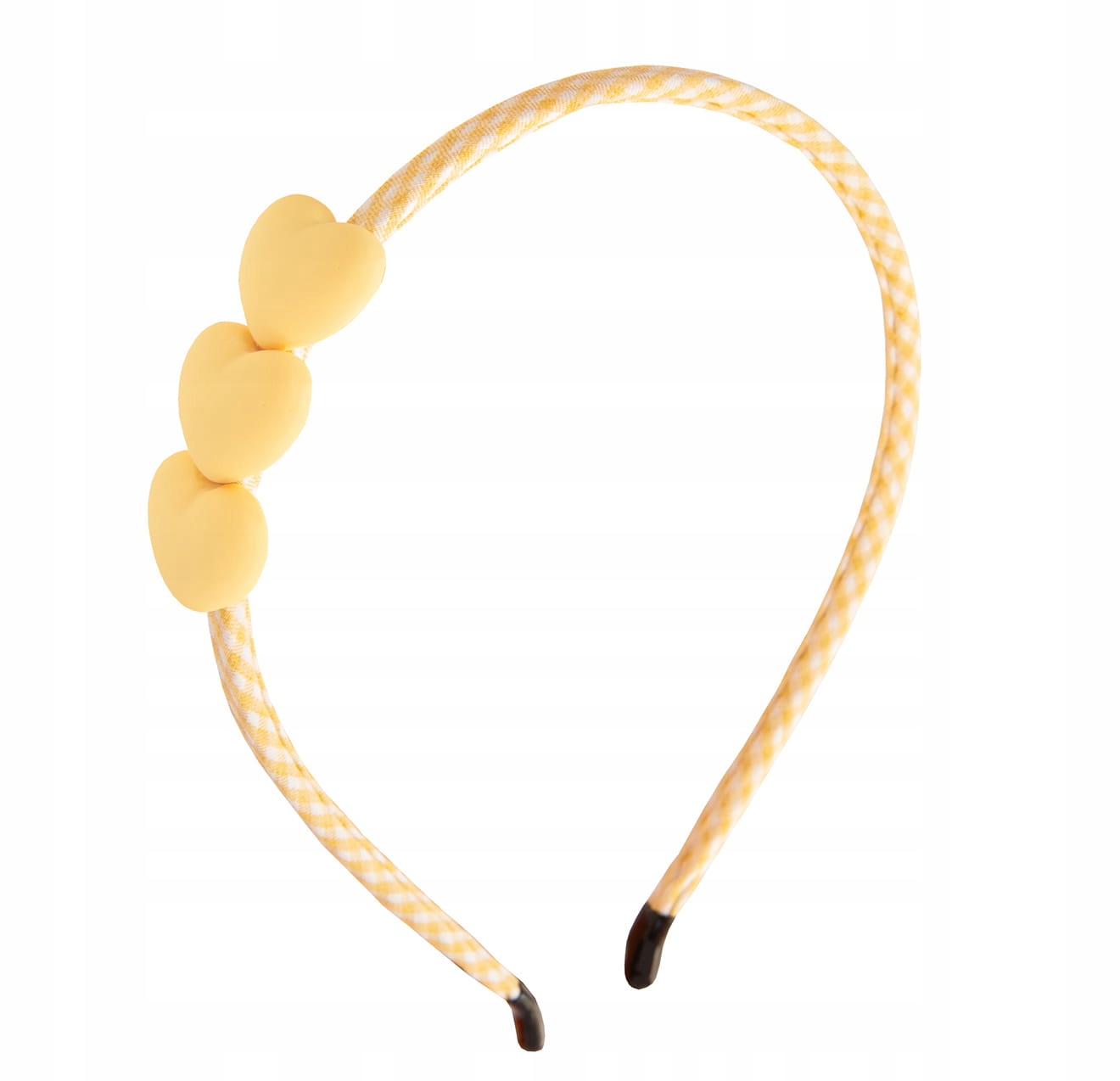 

Opaska do włosów dla dzieci żółta serce serduszko