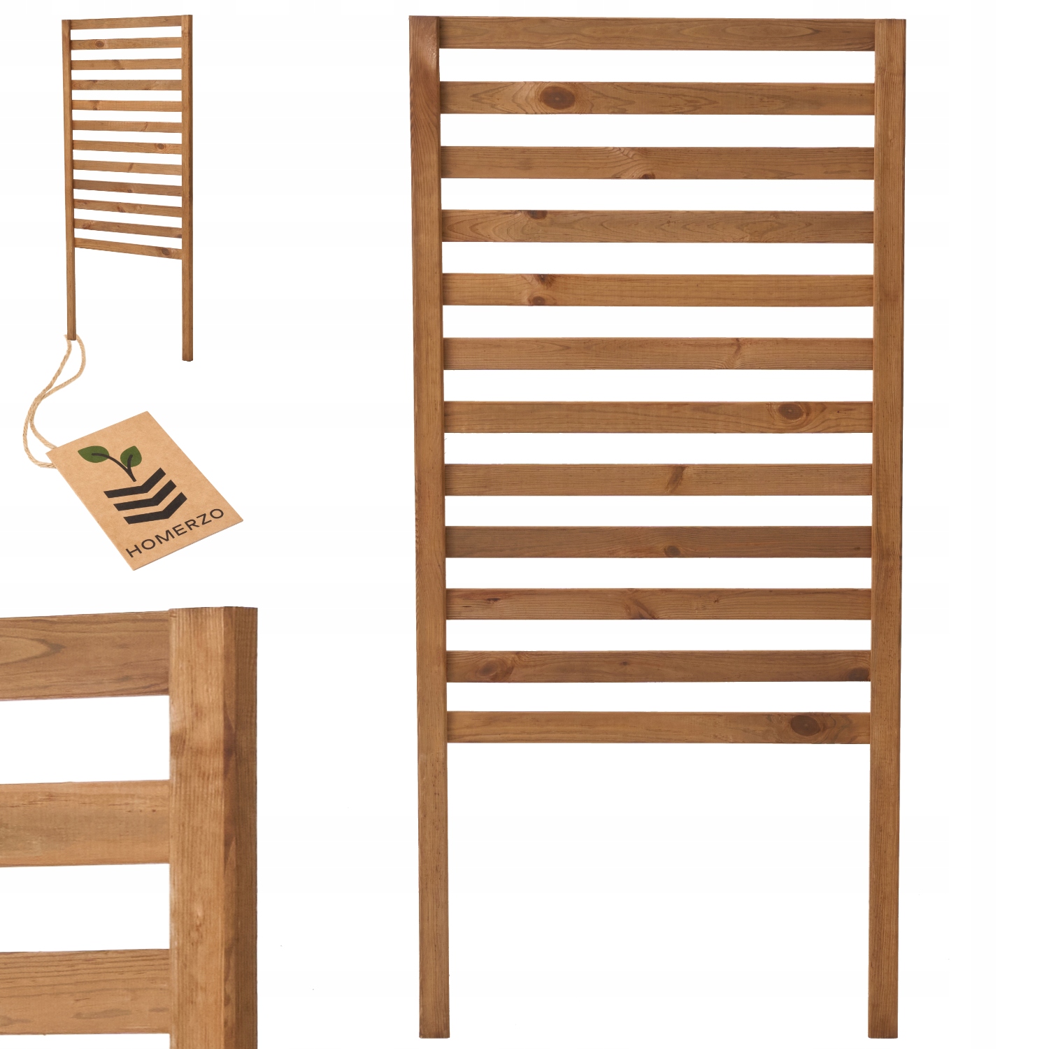 Drabinka Pergola Kratka Panel Ścianka Drewniana do donicy balkon taras